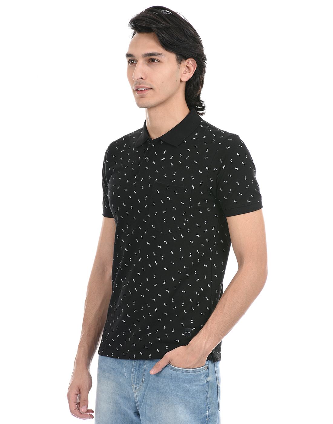 Cloak & Decker by Monte Carlo Men Black Polo Tshirt